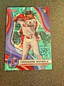 2024 Bowman's Best Baseball Ceddanne Rafaela Aqua Wave Refractor 099/199 Red Sox - Bild 1 von 2