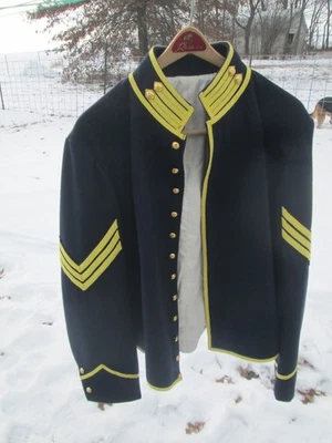 De Colección Unión Guerra Civil 7º Illinois Caballería Shell Chaqueta 12 Botones Lana Talla 44T Foto 1 de 4