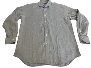 Canali Shirt Mens 42 16.5 Dress Italy 1934 Long Sleeve Geometric Business Formal - Picture 1 of 8