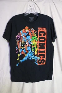 The Avengers T-Shirt Marvel Comics Superhero Graphic Tee Cotton Black Size M - Picture 1 of 4