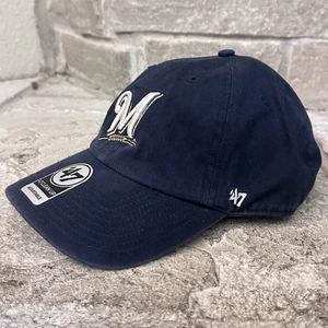 Neu '47 Brand Cleanup Milwaukee Brewers MLB Strapback Hut verstellbar Einheitsgröße - Bild 1 von 5