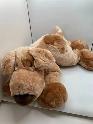 Commonwealth FETCH Puppy Dog Plush Jumbo 30” Floppy Brown Tan Red Collar 2004 - Image 1 of 4