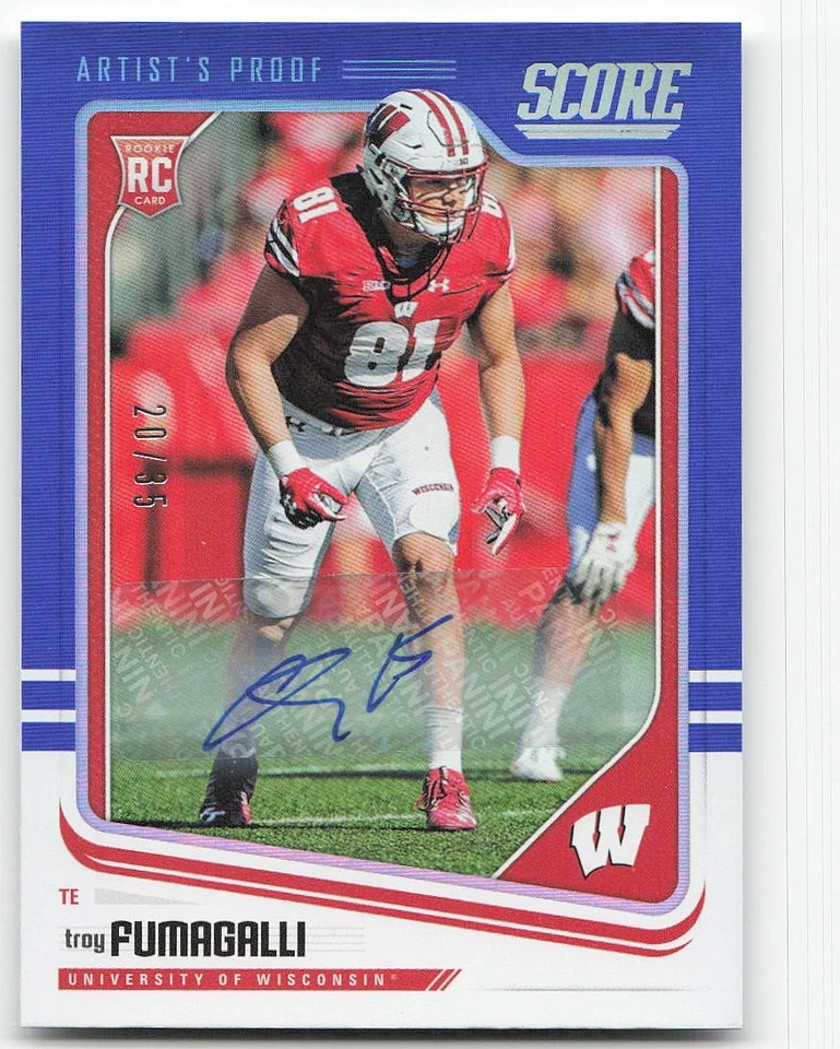 2018 Score #427 Troy Fumagalli FOOTBALL Wisconsin Badgers - Image 1 of 2