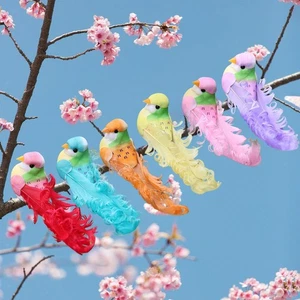 6 Pieces Feathered Foam Bird Ornaments Lifelike Multifunctional for Home, - Picture 1 of 7
