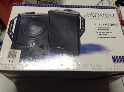 NUEVO Par de Altavoces Advent Marbl Interior/Exterior con Soportes Foto 1 de 4