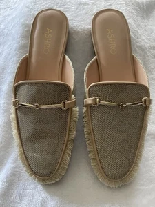 Ashro Damen Gr. 41 Gold Slipper Flats - Bild 1 von 10