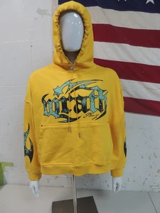 WRATHBOY- heavyweight Hoodie BROWN - Size L - Picture 1 of 7