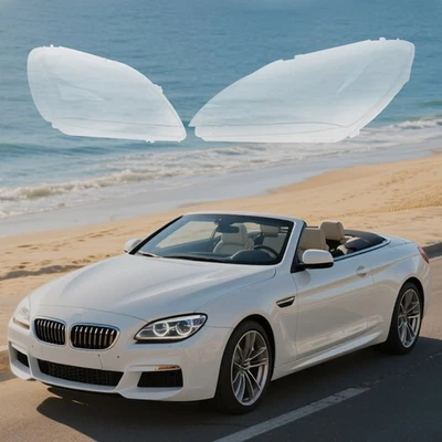For BMW 6 Series M6 F06 F12 F13 2012-2015 Left Right Headlight Lens Cover Clear - Изображение 1 из 4