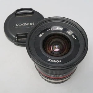 Rokinon 12mm F/2 NCS CS Nero Messa a fuoco manuale per Micro Quattro Terzi M43 - Foto 1 di 8