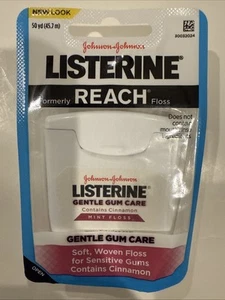 1 pack of J & J Listerine Reach Gentle Gum Care Woven Floss Cinnamon Mint 50 yds - Picture 1 of 2