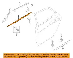 HYUNDAI OEM 12-14 Azera Rear-Window Sweep Belt Felt Molding Right 832203V010 - Picture 1 of 2