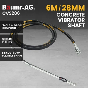 BAUMR-AG CVS286 6 Metre x 28mm Concrete Vibrating Shaft Aust Standard Coupler - Picture 1 of 9