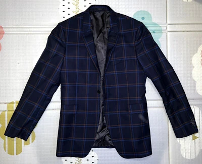 Paul Smith Men’s Navy Blue Check Wool Blazer/Sports Coat 36 EU 46 BNWT RRP £685 - Image 1 of 4