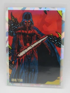 2023 Topps Chrome Star Wars Galaxy Darth Vader Ignites Lightsaber Atomic 98/150 - Picture 1 of 2