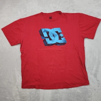 DC Shoes Camisa Para Hombres Grande Skate Boarding Patinador Grunge Clásico Logo Rojo Adulto L Foto 1 de 4
