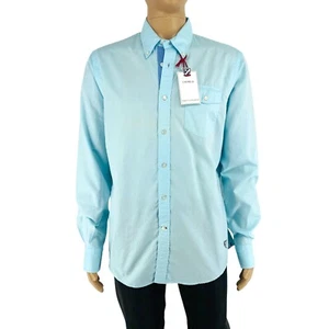 Daniel Cremieux Men Light Blue Solid Long Sleeves Shirt Size L - Picture 1 of 10