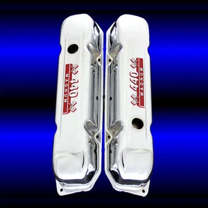 Valve Covers For 440 Mopar Dodge Engines 440 Magnum Emblems Chrome  - Picture 1 of 1