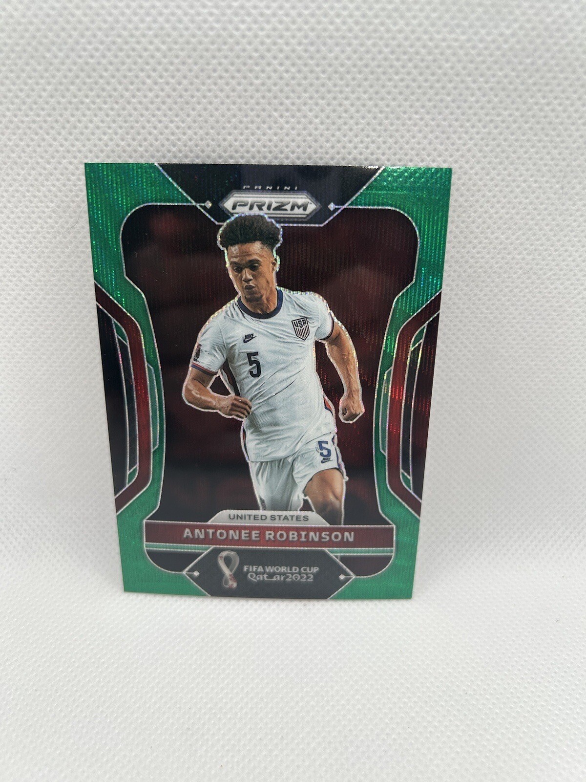 2022 Panini Prizm World Cup Antonee Robinson Green Wave Prizm #199