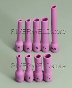 TIG KIT Extra Long Aluminia Nozzle 796F70~7 Fit TIG Torch 9 20 25 Series,9PK - Picture 1 of 6