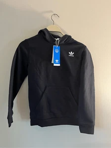 NWT Youth Adidas Originals Trefoil Black Hoodie M - Picture 1 of 3