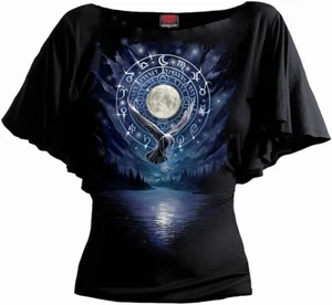 Witchcraft bat sleeve boat neck- XL gothic top brand new BIN Spiral Direct - Picture 1 of 2