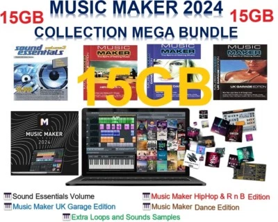 MUSIC MAKER 2024 MEGA COLLECTION BUNDLE. OVER 25,000 OF 15GB LOOPS & SAMPLES - Image 1 of 4