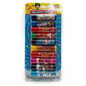 General Mills Cereal Flavored Lip Balm 10 Pieces Lucky Charms Cocoa Puffs Trix - Picture 1 of 9