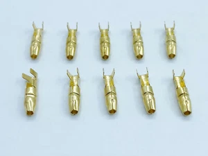 50x Kabelschuhe Rundstecker Auto Kfz Kabel Crimp Lampe männlich Oldtimer 4,0mm - Bild 1 von 2