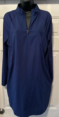 Hurley Women's Long Sleeved 1/4 Zip Activewear  Navy Blue Dress Size M - Image 1 of 4