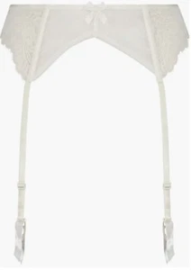 NWT Hunkemoller CATRIN Suspender Belt Sz SMALL in Snow White Lingerie - Picture 1 of 5