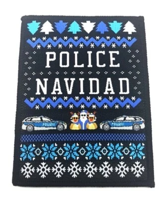 GEARBUDDIES Polizei Police Navidad Weihnachten Textil Klett Patch