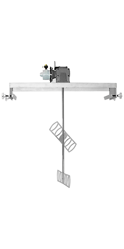 ASC Tornado ASC-APS Pneumatic Air Clamp Style Gear Drive Plastic Tote Tank Mixer