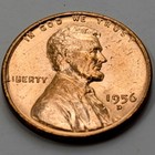 1956-D 1C RD LINCOLN CENT