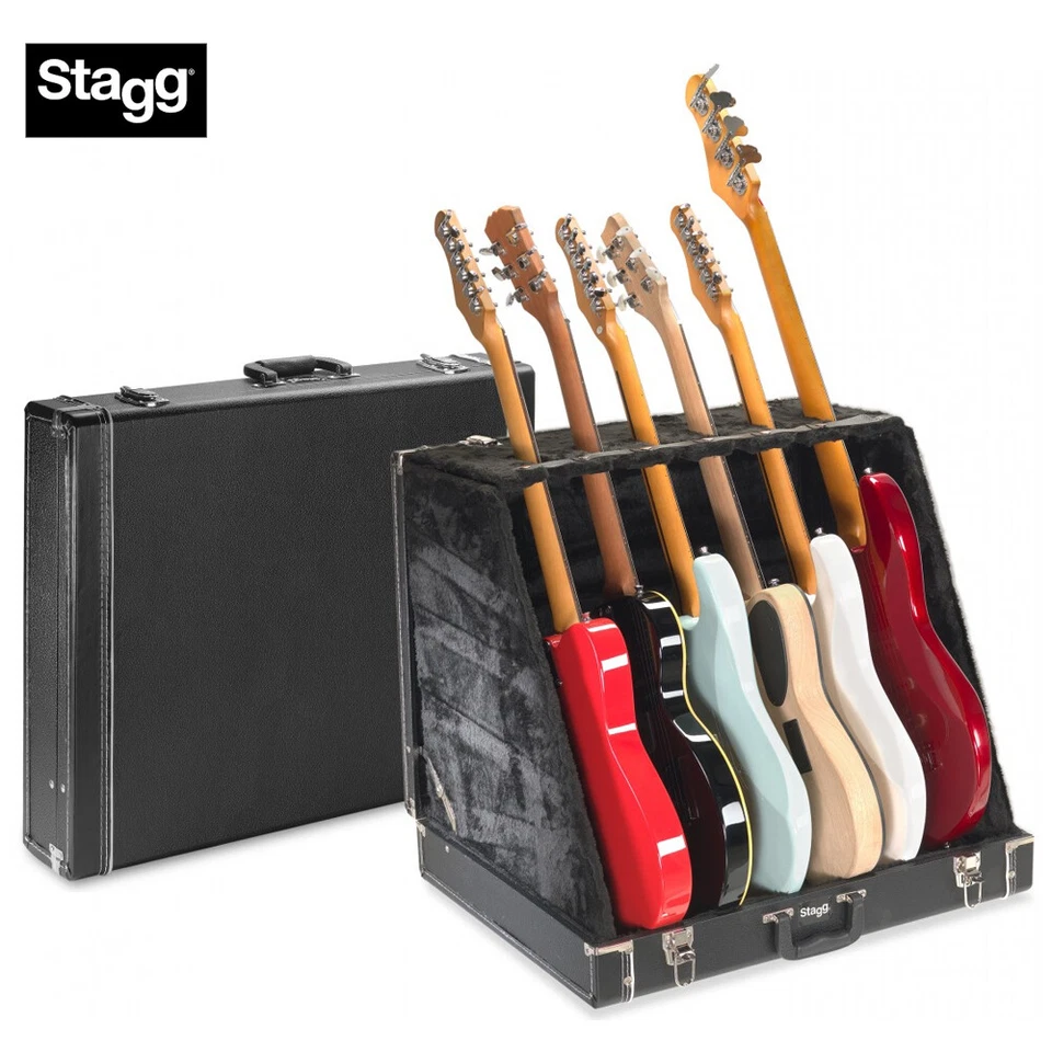 FUNDA SOPORTE MULTI GUITARRA UNIVERSAL STAG - TIENE CAPACIDAD PARA 6 GUITARRAS ELÉCTRICAS o 3 GUITARRAS ACÚSTICAS Foto 1 de 1