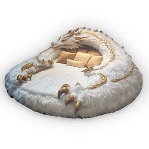 Mythical Dragon Lounger Faux: Luxurious Comfort in Your Home - Shaped Pillows - Picture 1 of 3