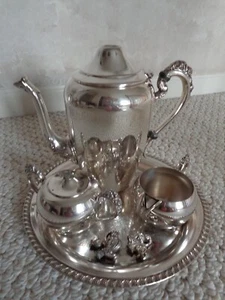 5 PC. COFFE/TEA SET is marked by a tag stating HEAVY LIFETIME ETON (#0326) - Picture 1 of 15