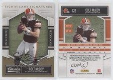 2010 Panini Classics Significant Signatures Gold /249 Colt McCoy Rookie Auto RC