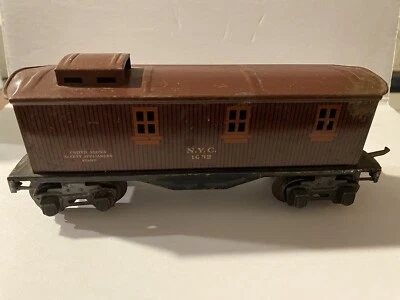 Lionel Caboose Prewar 1682 Brown Tinplate O Gauge - Image 1 of 4