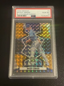 2022 Mosaic #9 Brady Singer Black/Gold Choice PSA 10 POP 1 - Picture 1 of 1