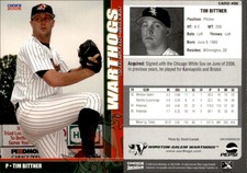 Tim Bittner 2006 Choice Winston-Salem Warthogs #06 Card *AutographDen*