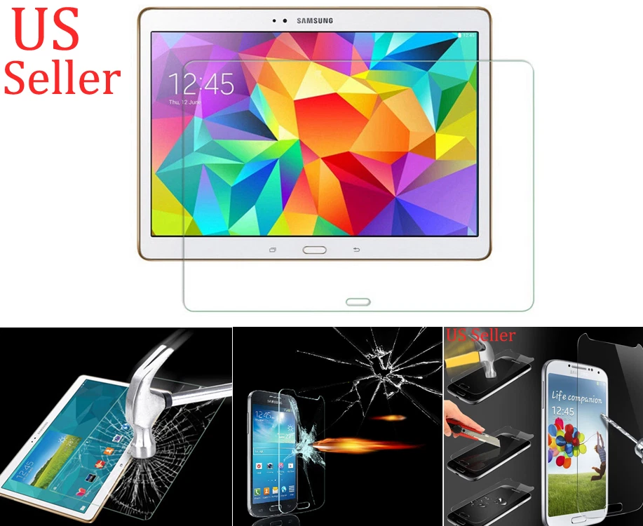 Tempered Glass Screen Guard Protector for Samsung Galaxy Tab4/3/2, Tab Pro, Note - Image 1 of 1