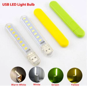 Pocket USB LED Night Light Mini 8LEDs 5V Bulb Lamp Gadget Reading Book Notebook - Picture 1 of 12