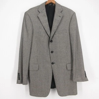Blazer Abrigo Deportivo John W Nordstrom 100% Cachemira Loro Piana Talla 40R Gris Cuadros Foto 1 de 4