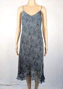 RAMPAGE USA Vintage 90s Women Grey Back Leopard Print Slip Dress Size 9 Casual - Picture 1 of 5
