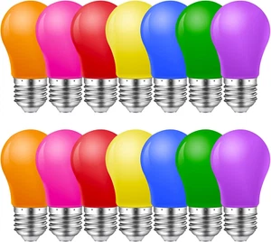 14Er Spectrum LED Bunte Farbige Glühbirnen E27 2W Birne Außen Für Lichterkette   - Bild 1 von 13