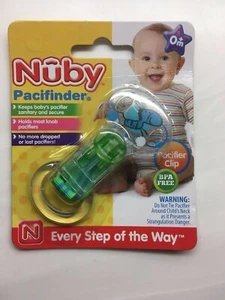 Nuby Brites BPA Free Pacifier Clip 0+ Months Elephant Picture on Clip-New - Picture 1 of 1