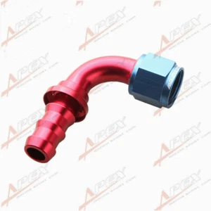 10AN AN-10 90 Degree Push-on Hose End Fitting Adaptor Fuel Oil Line US SHIP  - Picture 1 of 5