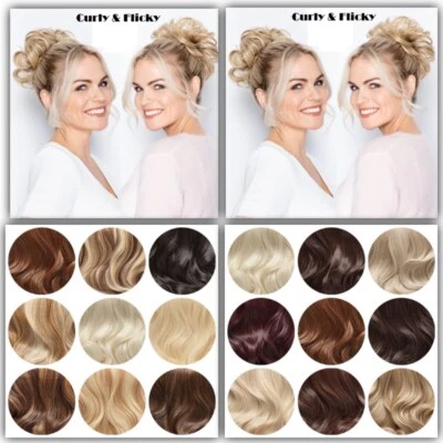 Messy Bun Hair Scrunchie Curly Wavy Heat Resistant Updo – Stranded Hairpiece UK - Image 1 of 4