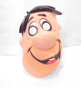 Vintage FRED FLINTSTONE Mask Plastic Hanna Barbera 1986 Cartoon Character - Picture 1 of 8