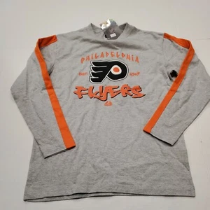 NWT Philadelphia Flyers NHL Gray Long Sleeve T-Shirt Youth Medium New With Tags - Picture 1 of 7